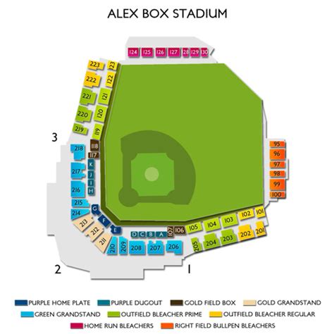Seating Chart For Alex Box Stadium Stadium Seating Chart