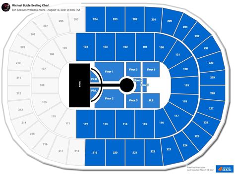 Seating chart bon secours. The Floor at most Bon Secours Wellness Arena concerts is divided into eight reserved sections with the sound mixer residing between the two rear floor sections. Most reserved sections are numbered (e.g.: Floor 1) with lower-numbered sections closer to the stage. Floor section rows are lettered with row A at the front of each section. 
