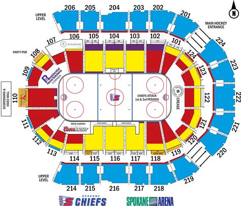Spokane Arena Seating Chart Details. The Spokane Arena is a multi-purpose arena located in Spokane, WA. As many visitors will attest, the Spokane Arena is one of the best places to catch live entertainment. The Spokane Arena is known for hosting concerts but other events have taken place here as well. Spokane Arena Seating Maps.