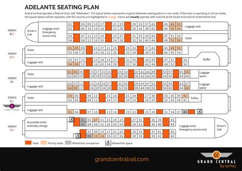 Seating plan Grand Central Rail / Grand Central Park (InActive ...