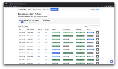 Seats.aero is the fastest search engine for award travel. Explore availability across entire regions, search with instant results, create free alerts and more to find the best flights for your points. Explore Aeromexico Club Premier Amex Cap One Citi; Air Canada Aeroplan Amex Bilt Cap One Chase;. 
