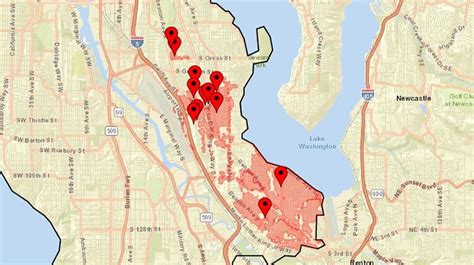 Seattle city power outage map. The areas experiencing the outages were in the Burien and South Seattle areas. SCL initially reported there were 12,000 without power, but their outage map said there were less than 500 without ... 