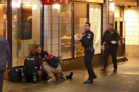 Seattle police shoot person suspected in downtown stabbing