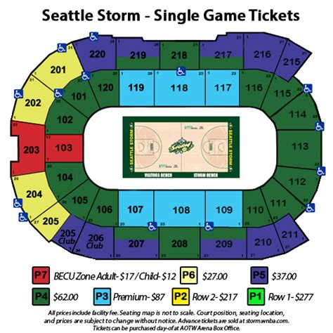 The most detailed interactive Showare Center seating chart availa