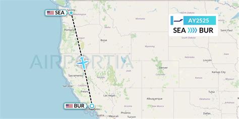 The aerial distance between Seattle and Burbank is 11