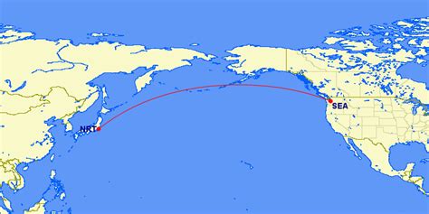 The total flight duration from Japan to Seattle, WA is 10 hours, 12 minutes. This assumes an average flight speed for a commercial airliner of 500 .... 