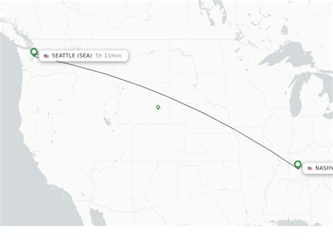 Seattle to nashville. The calculation of flight time is based on the straight line distance from Seattle, WA to Nashville, TN ("as the crow flies"), which is about 1,974 miles or 3 178 kilometers. Your trip begins in Seattle, Washington. It ends in Nashville, Tennessee. Your flight direction from Seattle, WA to Nashville, TN is East (100 degrees from North). 