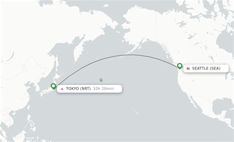 The distance between Seattle and Tokyo is 7664 km. The most popul
