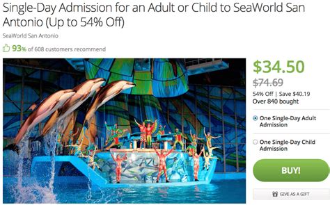 Seaworld san antonio discount tickets heb. Waves of Honor permits any U.S. active duty military, activated or drilling reservist, or National Guardsman to one complimentary admission per year to either Aquatica San Antonio®, SeaWorld®, Busch Gardens® or Sesame Place® for military personnel and as many as three direct dependents. 