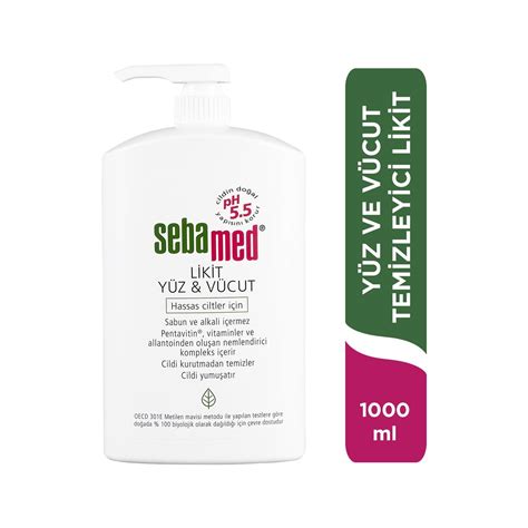 Sebamed Likid Yüz ve Vücut Temizleyici 1000 ml Ciltteki Kirleri ve . 