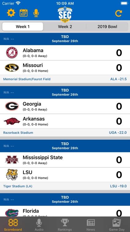 Sec football scores for yesterday. 14 нояб. 2011 г. ... The Bulldogs and Tigers are primed to meet in the SEC Championship, unless a series of miracle upsets gives South Carolina and Alabama new ... 