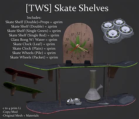 Second Life Marketplace - [TWS] Skate Shelves