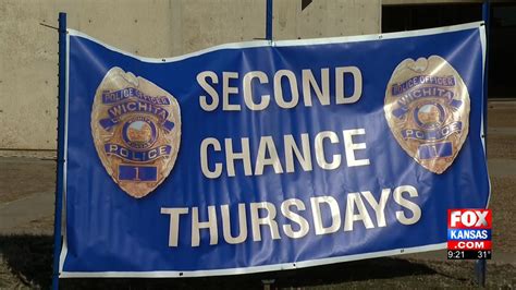 Second chance thursday wichita ks. Posted May 19, 2023. The Wichita Police Department moved the location of its Second Chance Thursday event. The event was originally at the Minisa Community Center at 704 W. 13th, but has been moved to Hyde Park Community Center at 201 S. Greenwood from 9 a.m. - 5 p.m. due to a moth problem at the original location. Experts say the army ... 