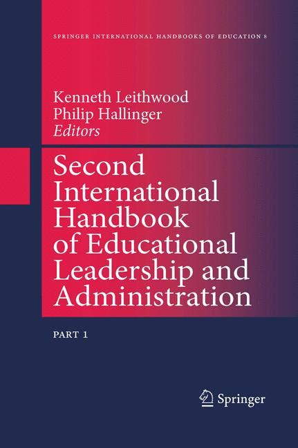 Second international handbook of educational leadership and administration 1st edition. - Manual de intercambio hollander 1967 gm cars.
