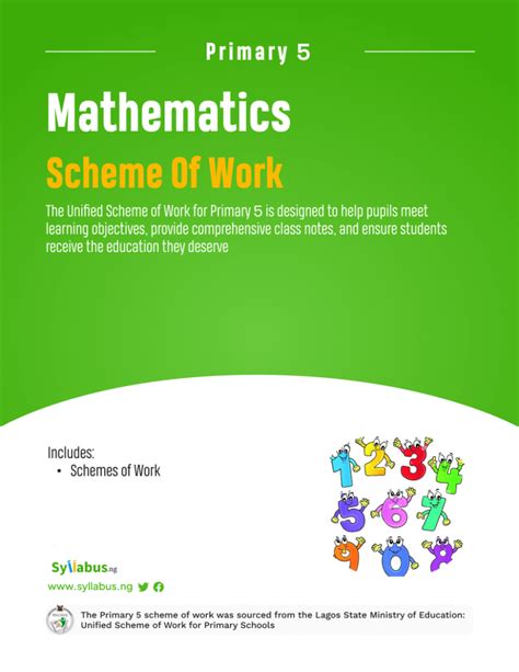 Second term mathematics scheme of work for primary 5.  The first term covers topics like number ...