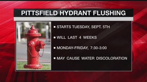 Second week of Pittsfield hydrant flushing begins May 1