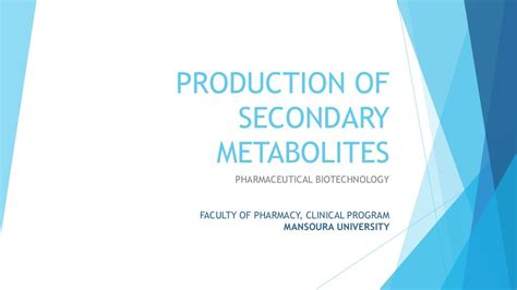 Secondary metabolites (1) - SlideShare