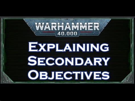 Secondary objectives 9th edition wahapedia.  Contested (objective marker): An obj...