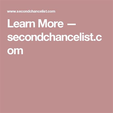 Secondchancelist.com reviews. Secondchancelist.com. Our Services / Sign Up Form / Learn More / Request A Refund Our Services / Sign Up Form / Learn More / Secondchancelist.com - ... 