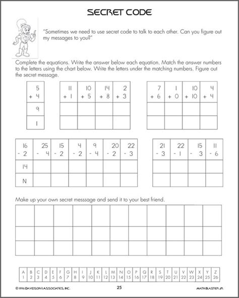 Secret code worksheets first grade.  Start for free now! Free printable spring Colo...