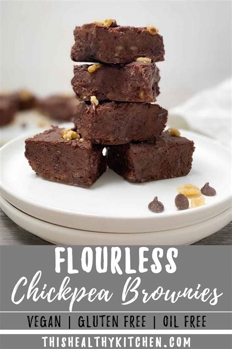 Secretly Healthy Chickpea Brownies [Oil Free]