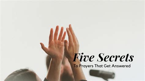 Secrets of prayer