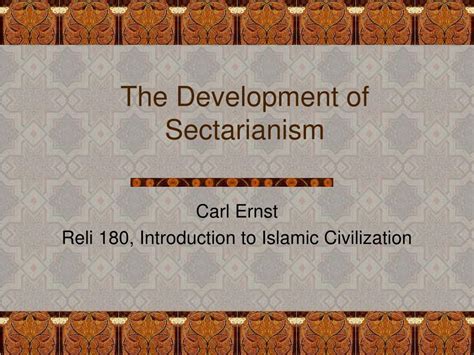 Sectarianism Politics And Development