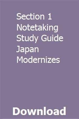 Section 1 guided reading and review japan modernizes answers. - Manual de procedimientos de una empresa.