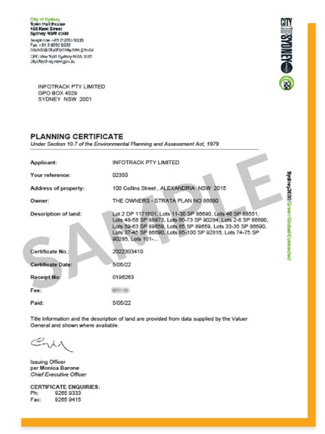 Section 10.7 Certificates - Strathfield Council