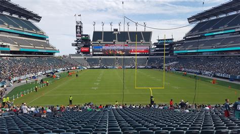 The Mezzanine Level at Lincoln Financial Field offers a unique seating experience, combining an elevated perspective with proximity to the club level. ... Bassetts Burgers & Fresh Cut Fries at section 110 and Zach's Hamburgers at section 125 are also worth a visit. Coffee and Quick Bites. For those in need of a caffeine fix, Dunkin Donuts ...