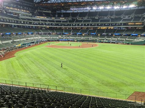 Globe Life Field – Ballpark Levels. Globe Life Field has four levels, with a number of naming conventions; Field Level is the lowest level, and section numbers are 1 or 2-digits. Section names include “Corner Box”, “Home Plate Club”, “First Base Club” and “Left Field Reserved”. “Upper Box” and “Upper Reserved” is the ...