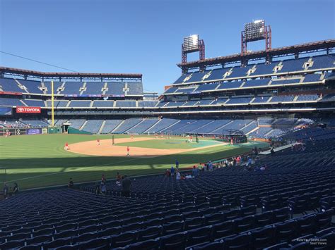 Section 136 citizens bank park. Citizens Bank Park. Philadelphia Phillies vs Atlanta Braves. Opening Day 2019. Phillies won 10-4 with Home Runs from Franco and Hoskins hit in this section but a few rows behind us. 142. section. 1. row. 10. 