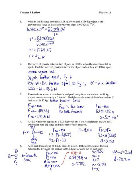 Section 3 Review Physics Answers