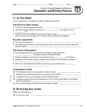 Section 3 guided reading and review diplomatic and military powers answers. - Instructor manual t a structure a.