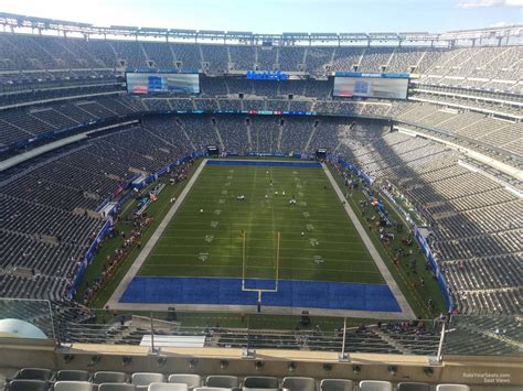 Premium seating area as part of the Mezzanine Club. Full MetLife Stadium Seating Guide. Row & Seat Numbers. Rows in Section 216 are labeled 1-13. An entrance to this section is located at Row 13. Rows 1-4 have 23 seats labeled 1-23. Rows 5-13 have 24 seats labeled 1-24. When looking towards the stage/field, lower number seats are on the right.. 