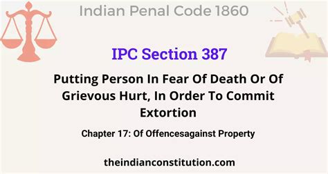 Section 387 IPC in Hindi and English