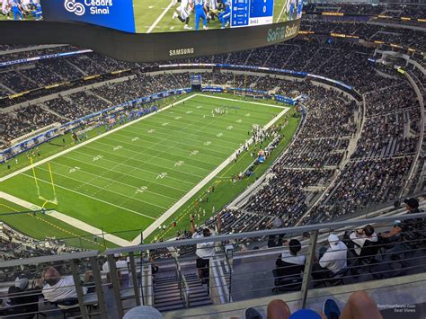 Section 311 is tagged with: behind an endzone. Seats here are tagged with: can be in the shade during a day game has extra leg room is on the aisle. johnnybump184. SoFi Stadium. Los Angeles Rams vs San Francisco 49ers. Great seats. 311. section. 8.. 