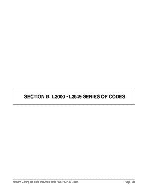 Section B - L3000 - L3649 Series of Codes-013111