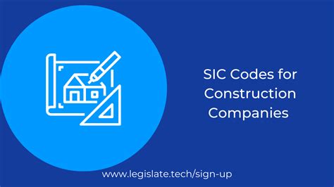 Section F SIC Codes: Construction