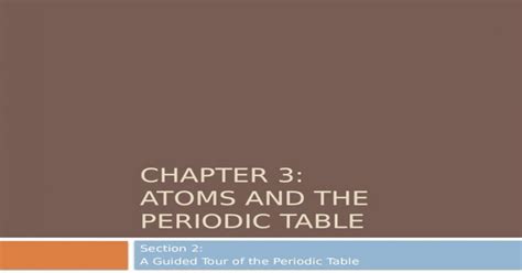 Section a guided tour of the periodic table. - Raising hell a citizens guide to the fine art of investigation.