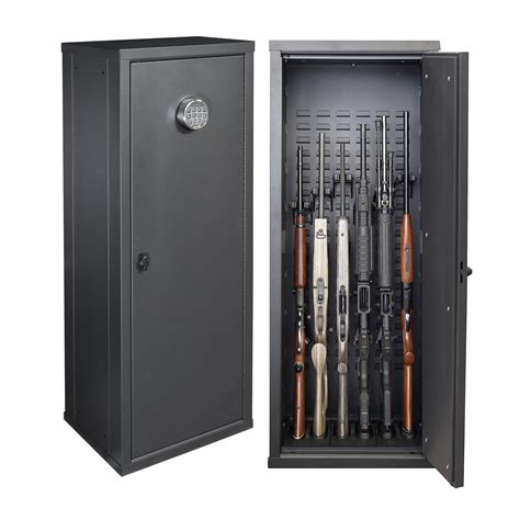 This gun safe is perfect for storing up to 2 long 