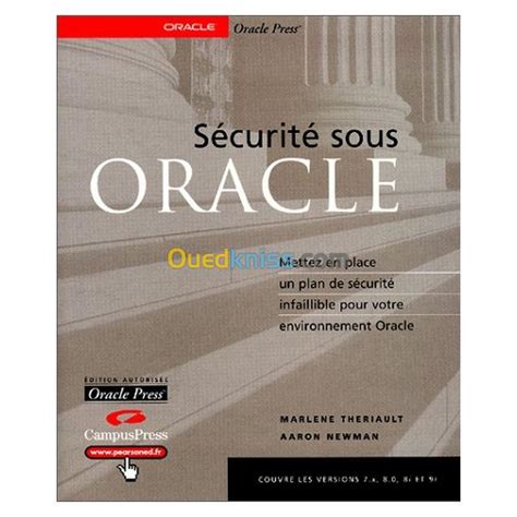 Securite Sous Oracle Oracle Press