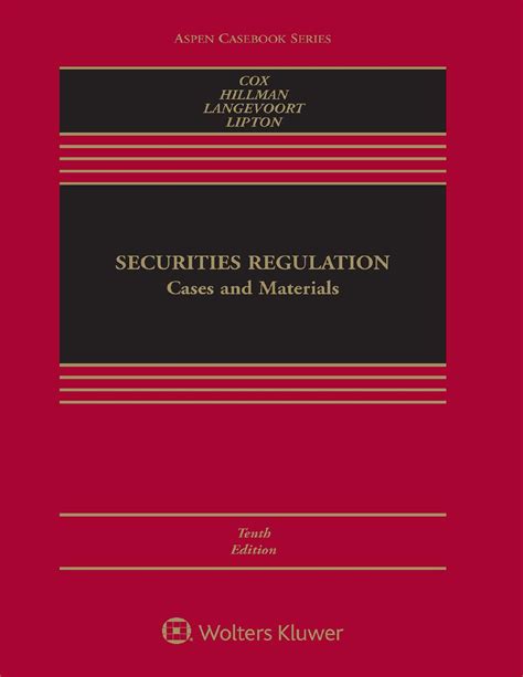 Download Securities Regulation Cases And Materials By James D Cox