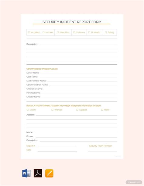 Security Guard Incident Report Template Download in Word, Google Docs