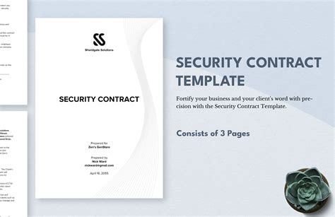 Security Services Contract Template Google Docs, Word, Apple Pages