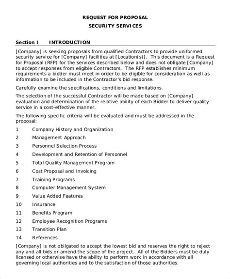 Security System Proposal Template Security Guards Companies