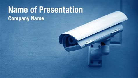 Security camera concept PowerPoint Template Security camera concept PowerPoint Background