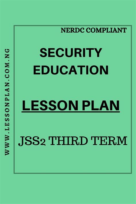 Security education lesson note for jss2 third term.  the availability and easy access of securi...