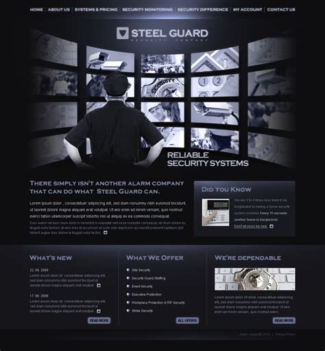 Security website template security webdesign websites Website