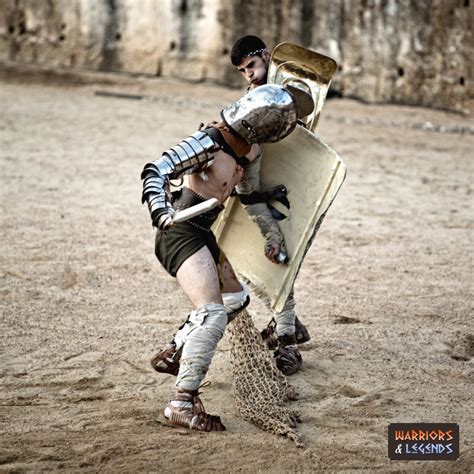 Secutor gladiators.  Known for their unique fighting style and heavy a...